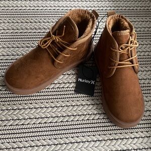 Hurley Tan Suede Ankle Boots size 5 NEW